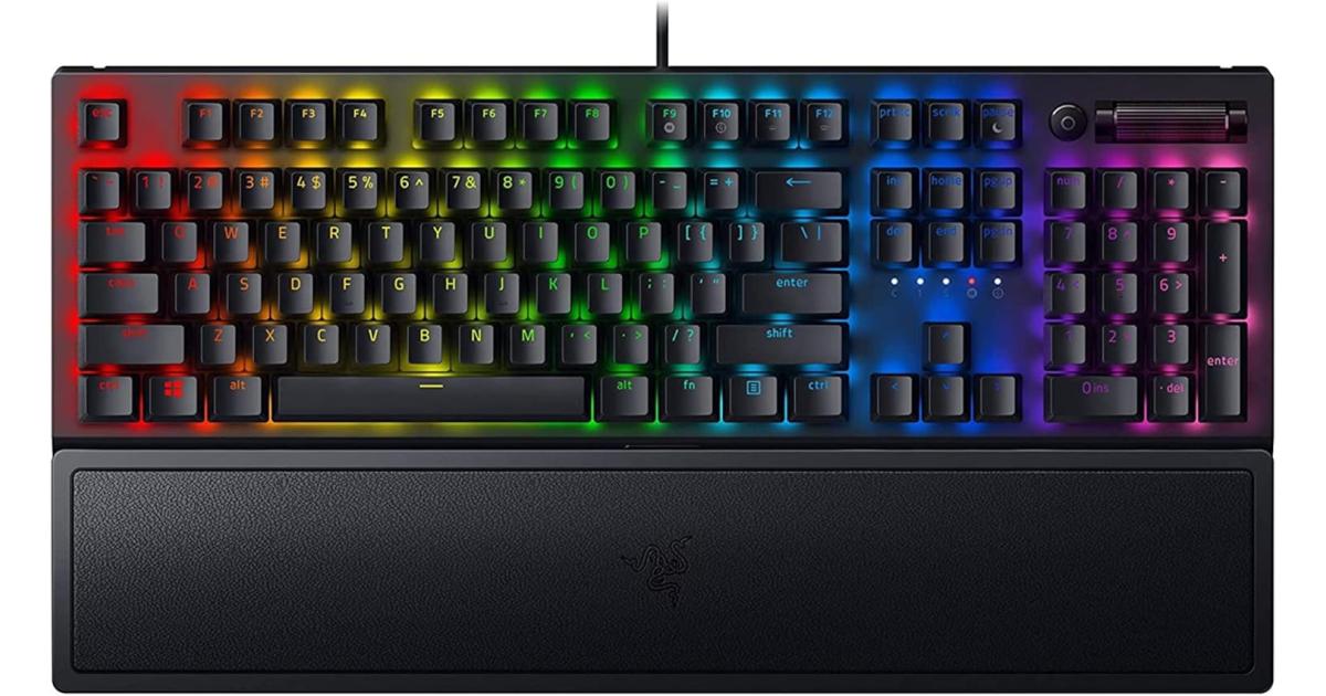 Razer BlackWidow V3 Mechanical Gaming Keyboard: Green Mechanical Switches Tactile & Clicky - Chroma RGB - Compact Form Factor - Programmable Macros - Snap Tap