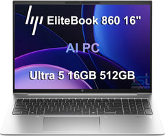 HP EliteBook 860 G11 Business AI PC Laptop (16" FHD+ Anti-Glare, Intel 12-Core Ultra 5 125U (> i7-1355U), 16GB DDR5 RAM, 512GB SSD) Fingerprint, Backlit, 5MP IR Webcam, 2x Thunderbolt 4, Win 11 Pro