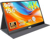 4K Portable Monitor, 15.6" IPS 3840x2160 UHD USB-C HDMI Travel Portable Monitor for Laptop, Ultra-Slim Alloy Gaming Monitor Second Display with w/Smart Cover for PC, Phone, PS5/4, Xbox, Switch