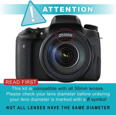 58mm Accessory Bundle for Canon EOS Rebel T7, T6, T5, T3, T100, 4000D, 2000D, 3000D and More with 64GB SanDisk Memory Card, Wide Angle Lens, Telephoto Lens, Tripod, Backpack, SDAB210412