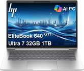 HP EliteBook 640 G11 Business AI PC Laptop (14" FHD+, Intel Core Ultra 7 155U, 32GB DDR5 RAM, 1TB SSD, 12-Core (> i7-1355U)), HP Wolf Security, 2x Thunderbolt 4, Backlit, FHD Webcam, Wi-Fi, Win 11 Pro