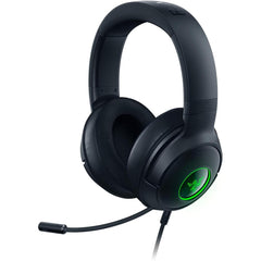 Razer Kraken V3 X Wired Usb 7.1 Surround Sound Lightweight Build Triforce 40mm Drivers Hyperclear Cardioid Mic Chroma Rgb Lighting Black - CompuMe