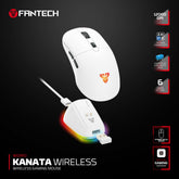 FANTECH WG9RD Wireless Gaming Mouse with Charging Magnetic Base Three Mode 12000DPI Customized E-sports Gamer Mouse