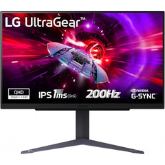 Lg Ultragear 27gs75q 27" Ips 2k 200hz 1ms Hdr10 & Srgb 99% Nvidia® G Sync® Compatible Adjustable Stand W/ 2x Hdmi, Displayport Black - CompuMe
