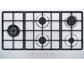 Franke Built in Gas Hob, 90*90Cm, 5Burners, 1000Watts, Stainless Steel - FHSM 905 4G DCL XS C