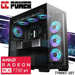 Cc Power 7700xt 107 Gaming Pc New 14gen Intel I7 20 Cores W/ Amd Radeon Rx 7700 Xt 12gb W/ Advanced Air Cooler
