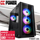 CC Power 7700XT-101 Gaming PC 5Gen AMD Ryzen 7 8-Cores w/ AMD Radeon RX 7700XT 12GB DDR6 & Advanced Air Cooler