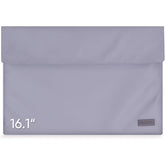 ARZOPA 16.1" Portable Monitor PU Leather Storage Bag Waterproof Material Bottom Layer Material Soft Lining, With Strong Magnetic Closure - Grey