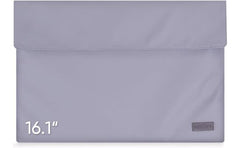 ARZOPA 16.1" Portable Monitor PU Leather Storage Bag Waterproof Material Bottom Layer Material Soft Lining, With Strong Magnetic Closure - Grey