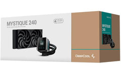 DeepCool MYSTIQUE 240 LCD Liquid Cooler 360mm 5th Gen Pump 3400RPM 2.8" 640x480 TFT LCD Screen 2150 RPM Fan Speed 72.45 CFM Fan Airflow