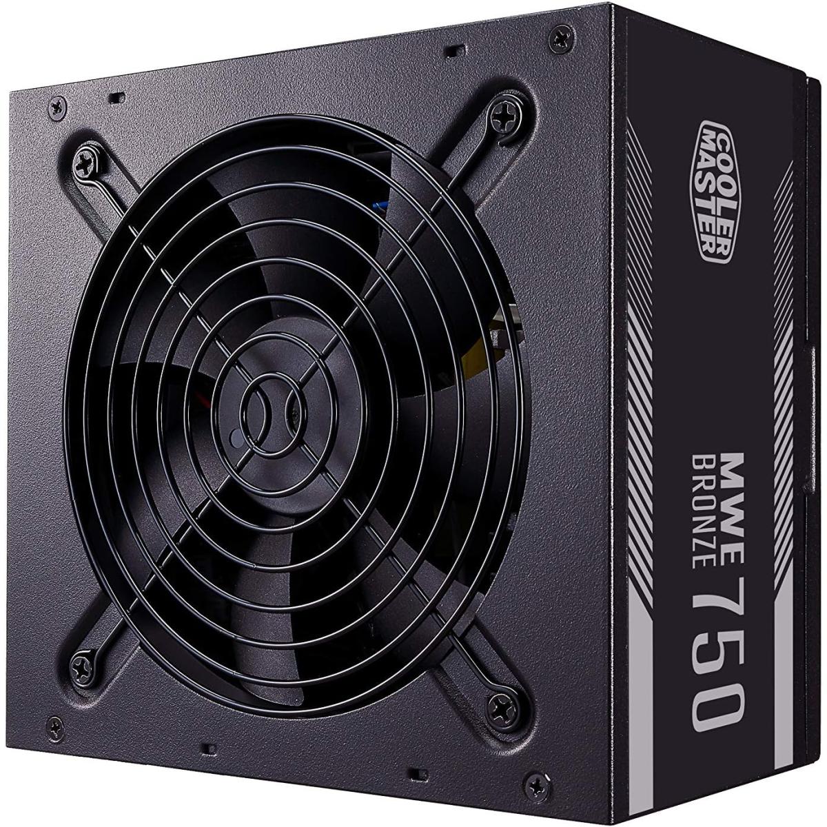 Cooler Master Mwe 750 Bronze V2 80+ Bronze 750w Non Modular Power Supply 120mm Hdb Fan Flat Black Cables