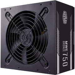 Cooler Master Mwe 750 Bronze V2 80+ Bronze 750w Non Modular Power Supply 120mm Hdb Fan Flat Black Cables