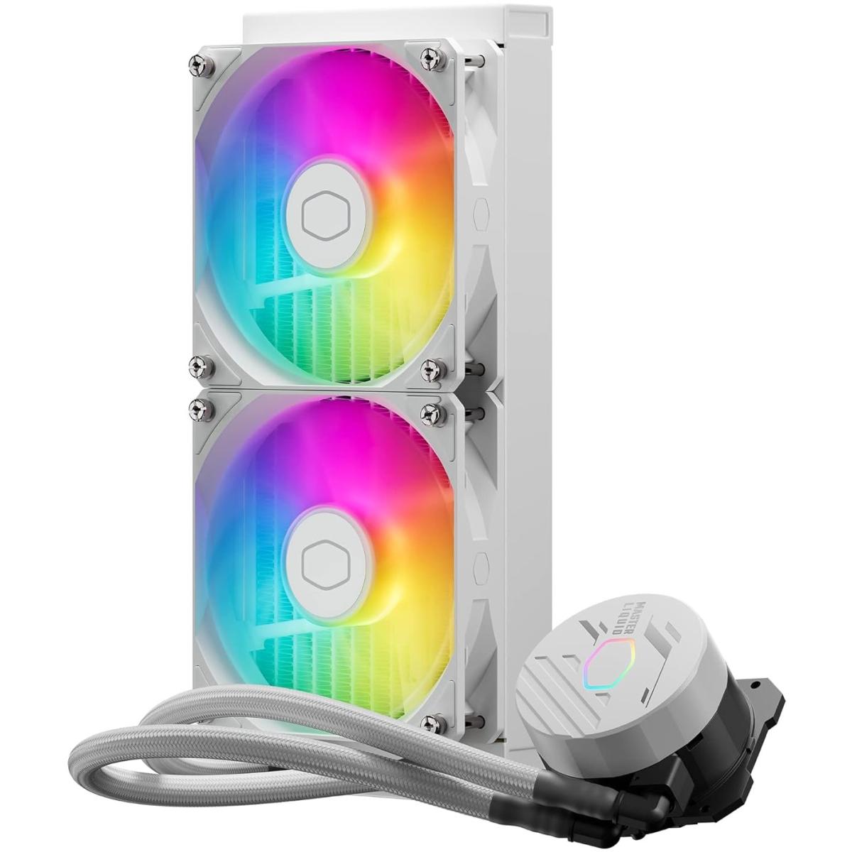 Cooler Master Masterliquid 240l Core 240mm Aio Liquid Cooler Argb Sync Gen S Coldplate Pump For Intel & Amd Cpu White Cooler Master Masterliquid 240l Core 240mm Aio Liquid Cooler Argb Sync Gen S Coldplate Pump For Intel & Amd Cpu White