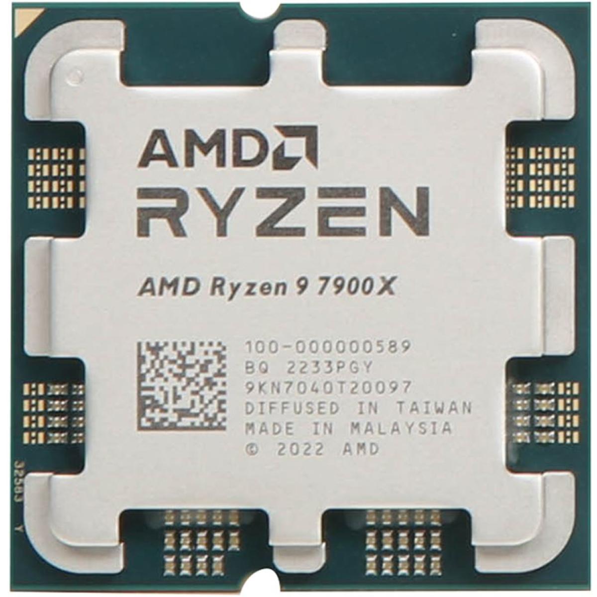 Amd Ryzen 9 7900x 12 Core 4.7ghz (5.6 Ghz Max Boost) 64mb Cache Am5 Desktop Processor , Tray