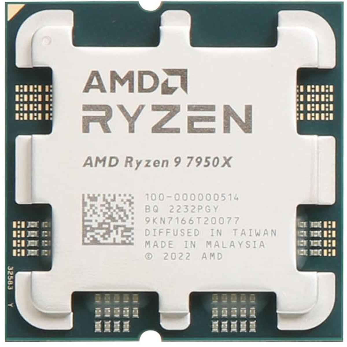 Amd Ryzen 9 7950x 16 Core 4.5ghz (5.7 Ghz Max Boost) 64mb Cache Am5 Desktop Processor , Tray