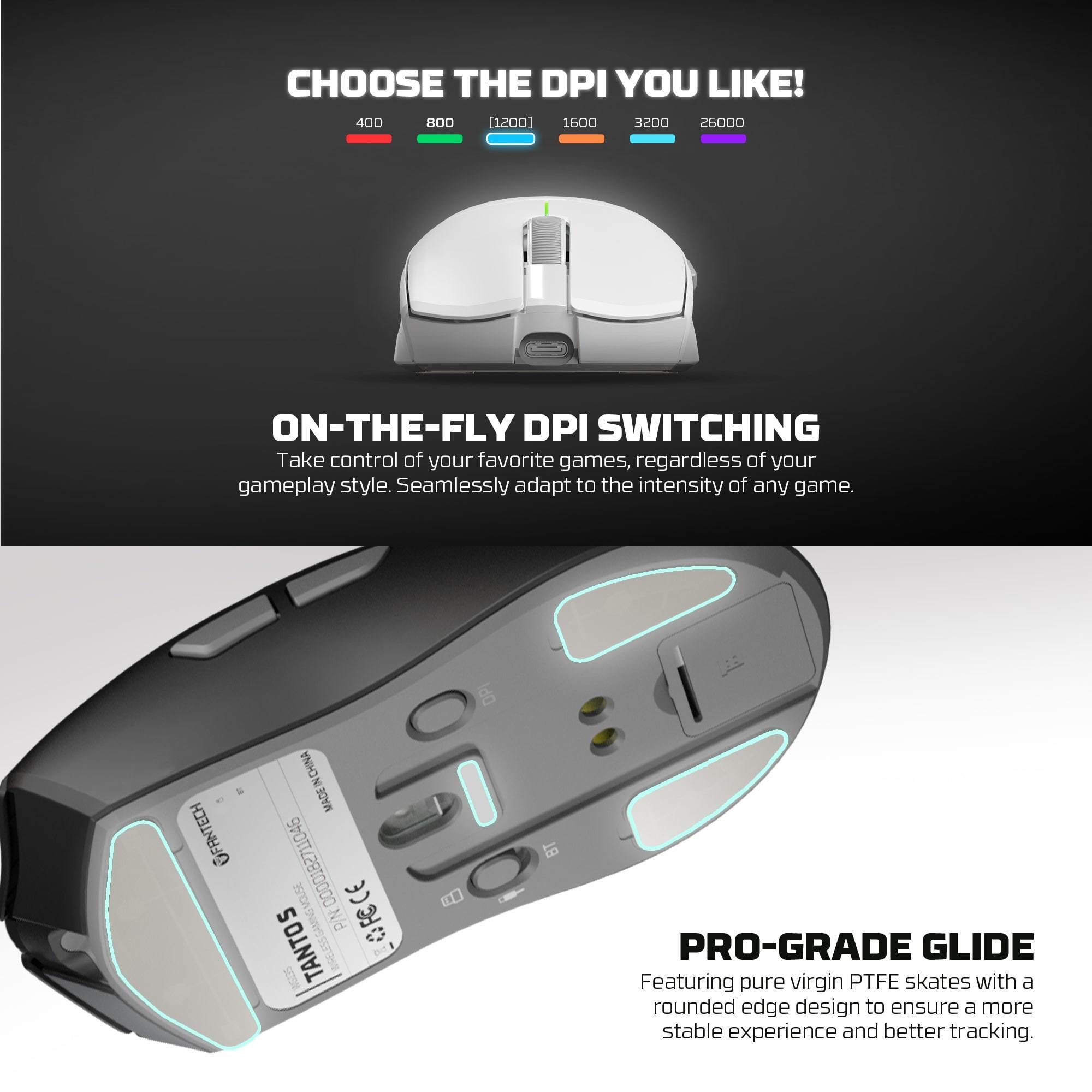Fantech WG13S Tanto S Wireless Gaming Mouse 8k, RGB, mice
