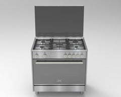 Smeg Free Stand Gas Cooker with Fan, 5Burners, 90Cm, Stainless Steel - G1961MXF2C