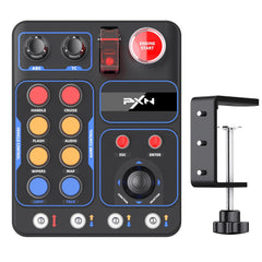 PXN CB1 Racing Button Box PC USB Simulation Racing Instrument Center Control Button Box Multi-function 30 Programmable Buttons for PC/V9 gen2, Adjustable RGB Lighting, For Truck ETS2 Hub Sim racing - CompuMe