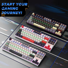 Redragon K552 Mechanical Gaming Keyboard, 87-Key Compact, LED Gaming Keyboard with Red Switches, Anti-Ghosting, Metal Frame for PC Gaming & Typing, Beginner-Friendly (Polar Monolith)