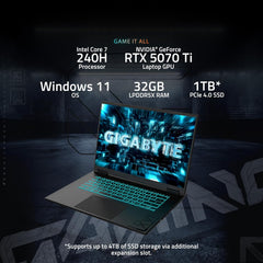 Gaming A16 PRO Gaming Laptop - 165Hz 2560x1600 WQXGA - NVIDIA GeForce RTX 5080 - Intel Core Ultra 7 240H - 1TB SSD with 32GB LPDDR5X RAM - Windows 11 Home (Gaming A16 PRO DYHG5USCC4SH)