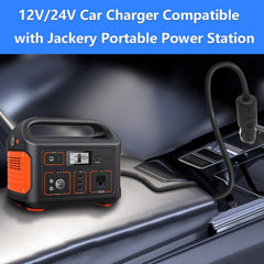 Car Cigarette Lighter Charging Cable for Jackery Portable Power Station Explorer 1000 500 880 550 300 290 240 160 E160 E240 E300 E500 E550 E880 E1000 Solar Generator Charger Cord