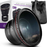 49MM 0.43x HD Wide Angle Lens with Macro - Attaches to 49MM Filter Thread (Not Camera Body) Mirrorless Camera Accessories for Canon EOS M50, M2, M3, M5, M6 II, M10, M100, M200, R50, R100