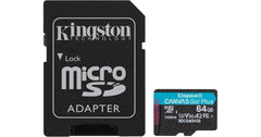 Kingston Canvas Go Plus 64GB microSD Card | Up to 200MB/s | Class 10, UHS-I, U3, V30, A2 | SDCG4/64GB