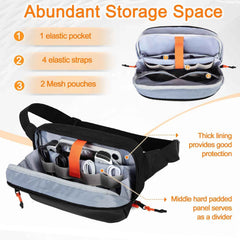 PGmoon Carrying Case Compatible with Backbone One Mobile Gaming Controller 1st Gen / 2nd Gen, Portable Soft Carry Bag with Multiple Pockets for More Accessories