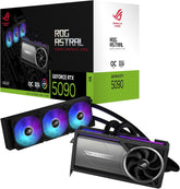 Rog Astral LC GeForce RTX 5090, Nvidia, Graphics Card, Desktop, HDMI/DisplayPort - 32GB GDDR7 OC Edition, 360mm AIO Cooler for Optimal Performance that can Achieve the Highest GPU Boost Clock