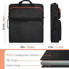 Solar Panel Storage Bag Compatible with 2 Jackery 100W / 200W, Padded Portable Solar Panel Travel Bag Compatible with Jackery SolarSaga (100W | 25.2"Γ22"Γ4.5")