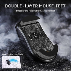 ATTACK SHARK R11 Ultra 8K Carbon Fiber Wireless Gaming Mouse,PAW3950 MAX Sensor,49g Ultra-Lightweight,Nordic 52840 MCU Chip,42000 DPI,Wired/BT/2.4GHz Wirelss Programmable Mouse for PC/Mac(Ink)