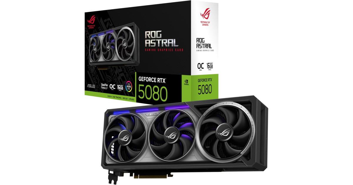ASUS ROG Astral GeForce RTX 5080 16GB GDDR7 OC Edition - Graphics Card
