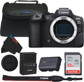 Canon EOS R6 Mark II Mirrorless Camera with PIXIBYTES Microfiber Cleaning Cloth (Camera Body + Basic Bundle)