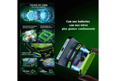 Magnetic Phone Cooler with Rechargeable Battery, LED Cooling Fan with Semiconductor Cooling,Phone Cooler with Power Display, Suitable for Phone Gaming Enthusiasts, Live Broadcast Crowd Network (Green)