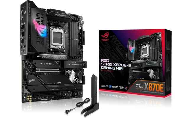 ASUS ROG STRIX X870E-E GAMING WIFI (Wi-Fi 7) AMD RYZEN 7000 8000 9000 Series AM5/DDR5/PCIe 5.0/5xM.2 - ATX Gaming MotherBoard