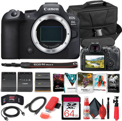 Canon EOS R6 Mark II Mirrorless Camera (5666C002) + Canon RF 24-70mm Lens + 64GB Memory Card + Case + Corel Photo Software + LPE6 Battery + Card Reader + More (INTL. Model)