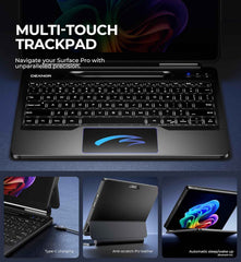 for Microsoft Surface Pro 11/9 Case with Keyboard Magic-Style Keyboard Case with Detachable Magnetic Case & Floating Cantilever Stand & Trackpad & Dual Bluetooth & Backlit & Pen Holder