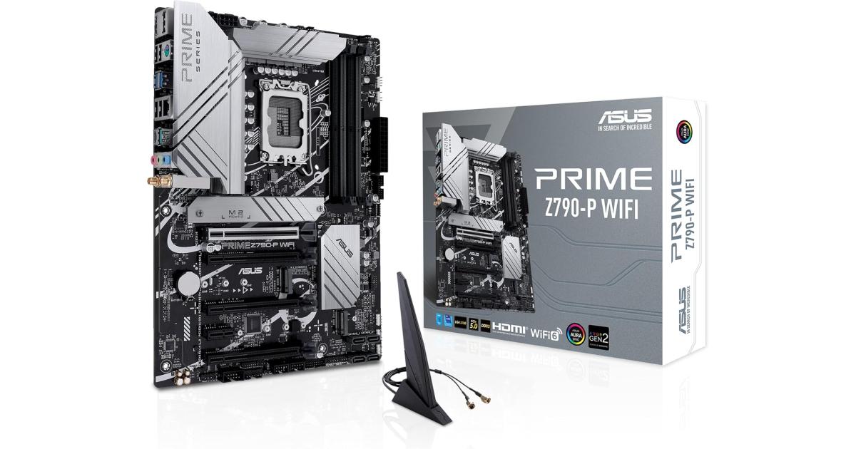ASUS Prime Z790-P Wi-Fi 6, Intel 14th 13th 12th Series, LGA 1700/DDR5/PCIe 5.0/3xM.2 - ATX Gaming MotherBoard