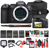 Canon EOS R6 Mark II Mirrorless Camera (5666C002) + 2 x 64GB Memory Card + Case + Corel Photo Software + 3 x LPE6 Battery + Charger + Card Reader + LED Light + More (INTL. Model)