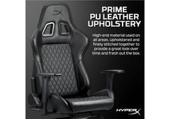 HyperX Jet Black Ergonomic Gaming Chair - Leather Upholstery PC Racing Chair
