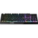 MSI Vigor GK30 RGB Gaming Keyboard, 6-Zone RGB Lighting, Water Repellent & Splash-Proof, Mechanical-Like Plunger Switches, Black