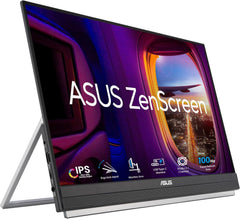 ZenScreen 22β (21.5 viewable) 1080P Portable Monitor (MB229CF) β Full HD, IPS, 100Hz, USB-C PD 60W, Speakers, Carrying Handle, Kickstand, C-clamp Arm, Partition Hook, Subwoofer, 3 yr Warranty