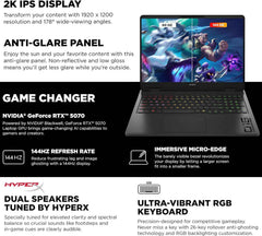 OMEN 16" Gaming Laptop Computer, Intel Ultra 9 285H 16-Core, NVIDIA GeForce RTX 5070 8GB, 16GB DDR5, 1TB PCIe SSD, 144Hz IPS WUXGA Display, WiFi 6E, RGB Backlit Keyboard, Windows 11, USB-C Hub