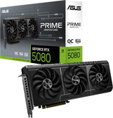 SFF-Ready Prime NVIDIA GeForce RTX 5080 16GB GDDR7 OC Edition Graphics Card (PCIe 5.0, HDMI/DP 2.1, 2.5-Slot, Axial-tech Fans, Vapor Chamber, Dual BIOS), 3 Year Warranty
