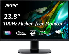KC242Y Hbi 23.8" Full HD Zero-Frame Gaming Office Monitor | AMD FreeSync Technology | 100Hz | 1ms | Low Blue Light | Tilt | HDMI & VGA Ports & Wacom Intuos Small Graphics Drawing Tablet