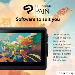 Wacom Cintiq 16 Creative Pen 16" Full HD Graphic Drawing Monitor with Wacom Pro Pen 2 For Windows & MAC - Black