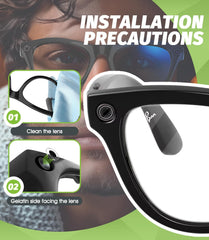 14 Pcs LED Light Cover Compatible with Ray-Ban Meta Wayfarer/Skyler/Headliner/Oakley Meta HSTN Accessories, Blackout LED Light Blocking for RayBan Meta Gen 2
