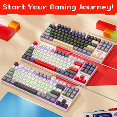 Redragon K552 Mechanical Gaming Keyboard, 87-Key Compact, LED Gaming Keyboard with Red Switches, Anti-Ghosting, Metal Frame for PC Gaming & Typing, Beginner-Friendly (Neo Nocturne)