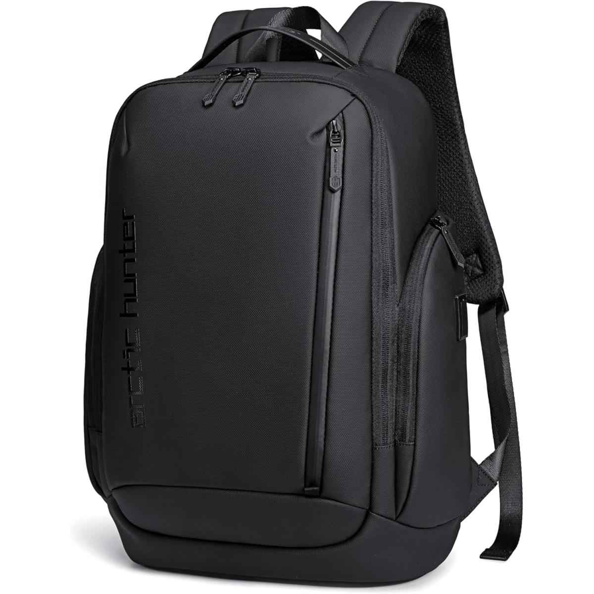 Arctic hunter Arctic Hunter 17-inch Laptop Daypack Durable Polyester Backpack with Built In USB/Headphone Port Computer Bag for Men Women, (Solid Black) | B00554 |