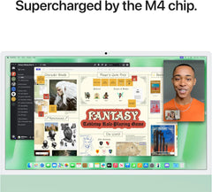 2024 iMac All-in-One Desktop Computer with M4 chip with 10-core CPU and 10-core GPU: Built for Apple Intelligence, 24-inch Retina Display, 16GB Unified Memory, 256GB SSD Storage; Green